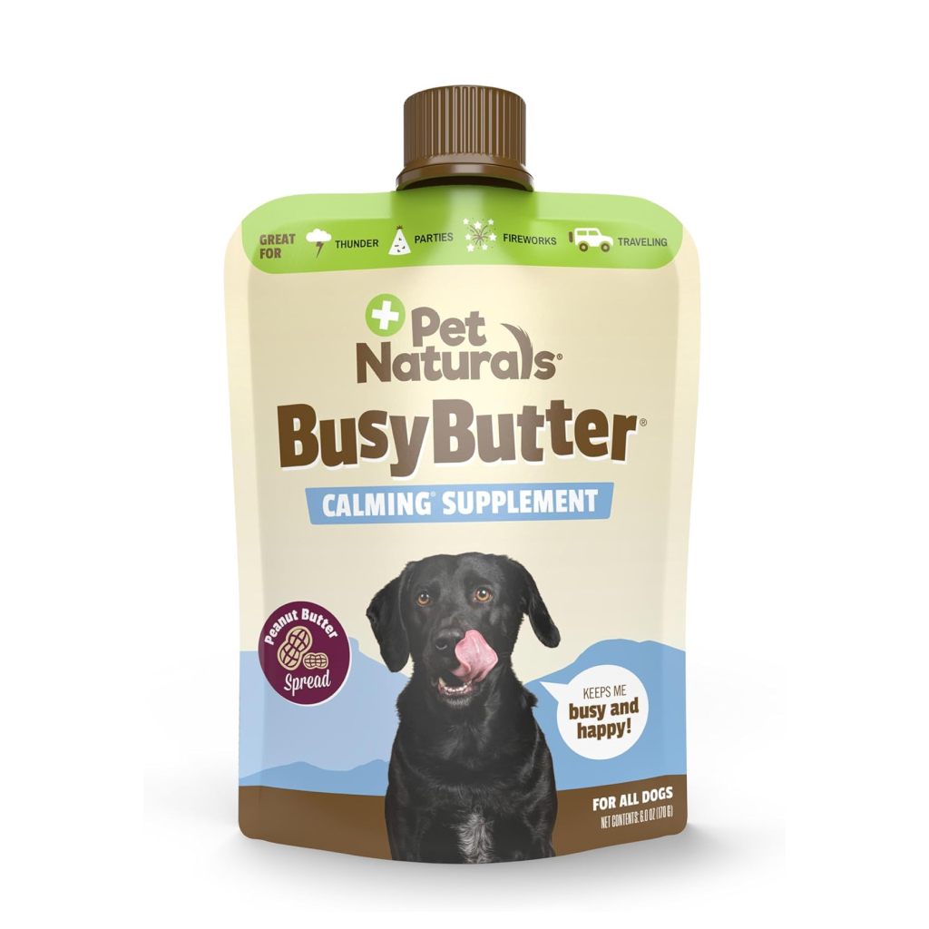 Pet Naturals Busybutter Calming Peanut Butter Stress & Anxiety Support Dog Supplement, 6-Oz image number null