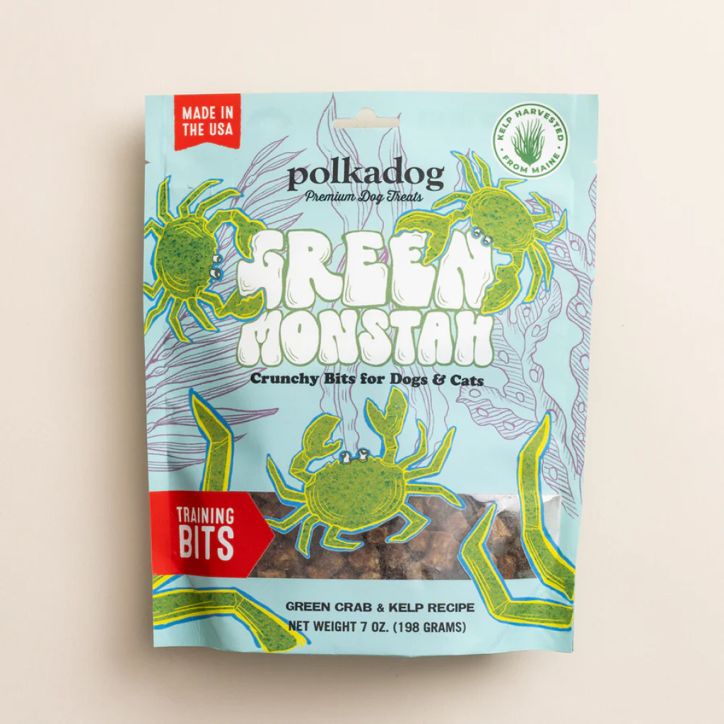 Polkadog Green Monstah Training Bites for Dogs and Cats Treat Bag, 7-oz image number null