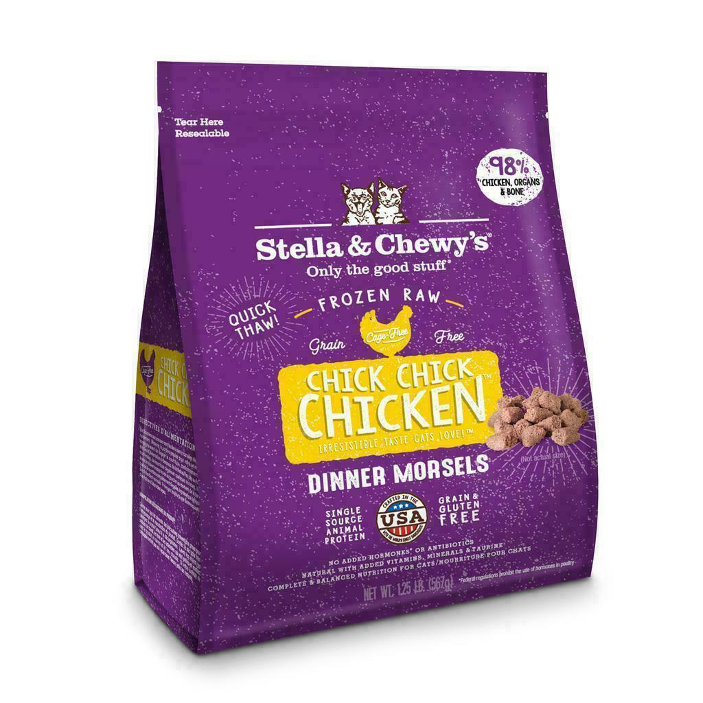 Frozen Stella & Chewy's Cat Frozen Raw, Chick Chick Chicken Morsels , 1.25-lb image number null