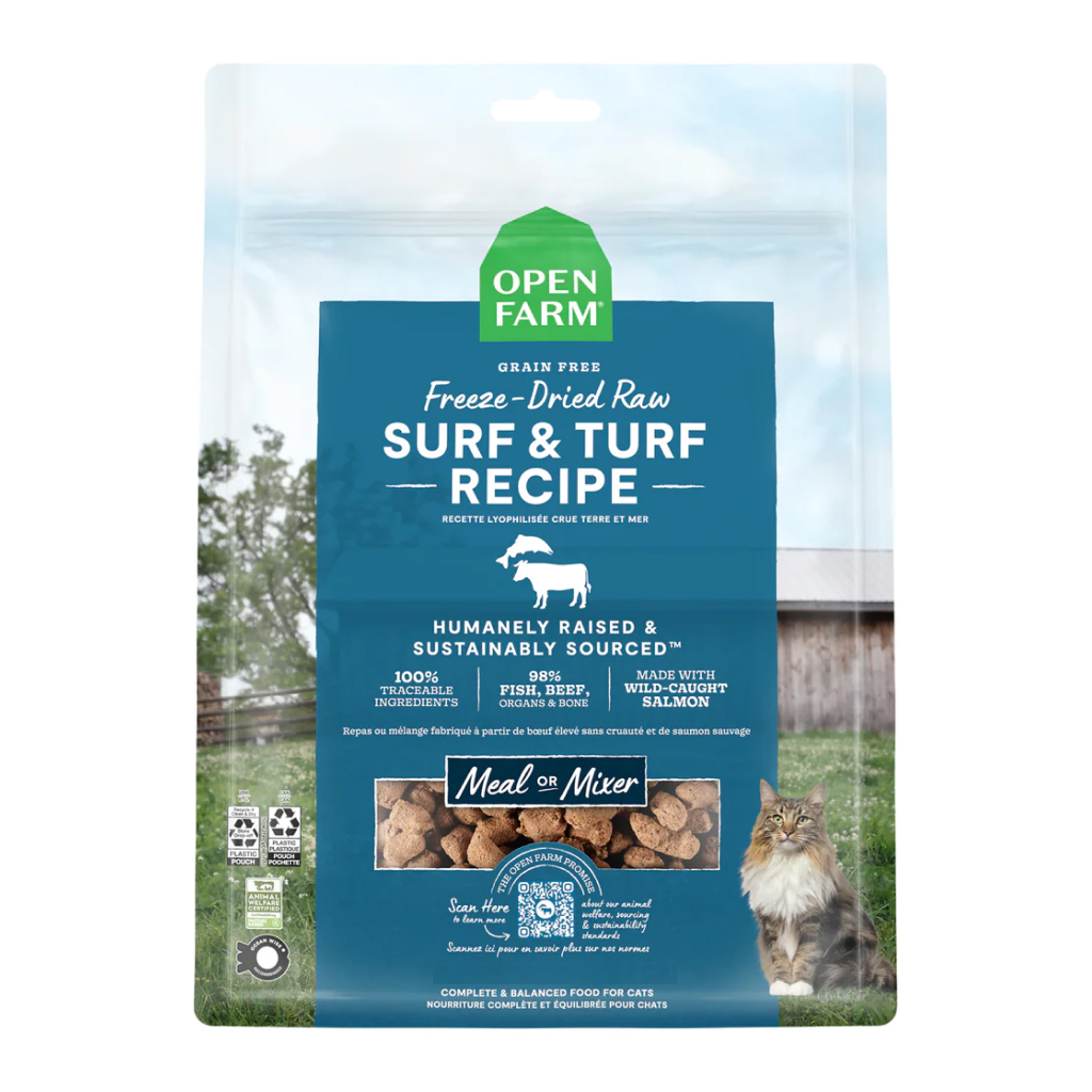 Open Farm Surf & Turf Freeze Dried Raw Cat Food, 3.5-oz image number null