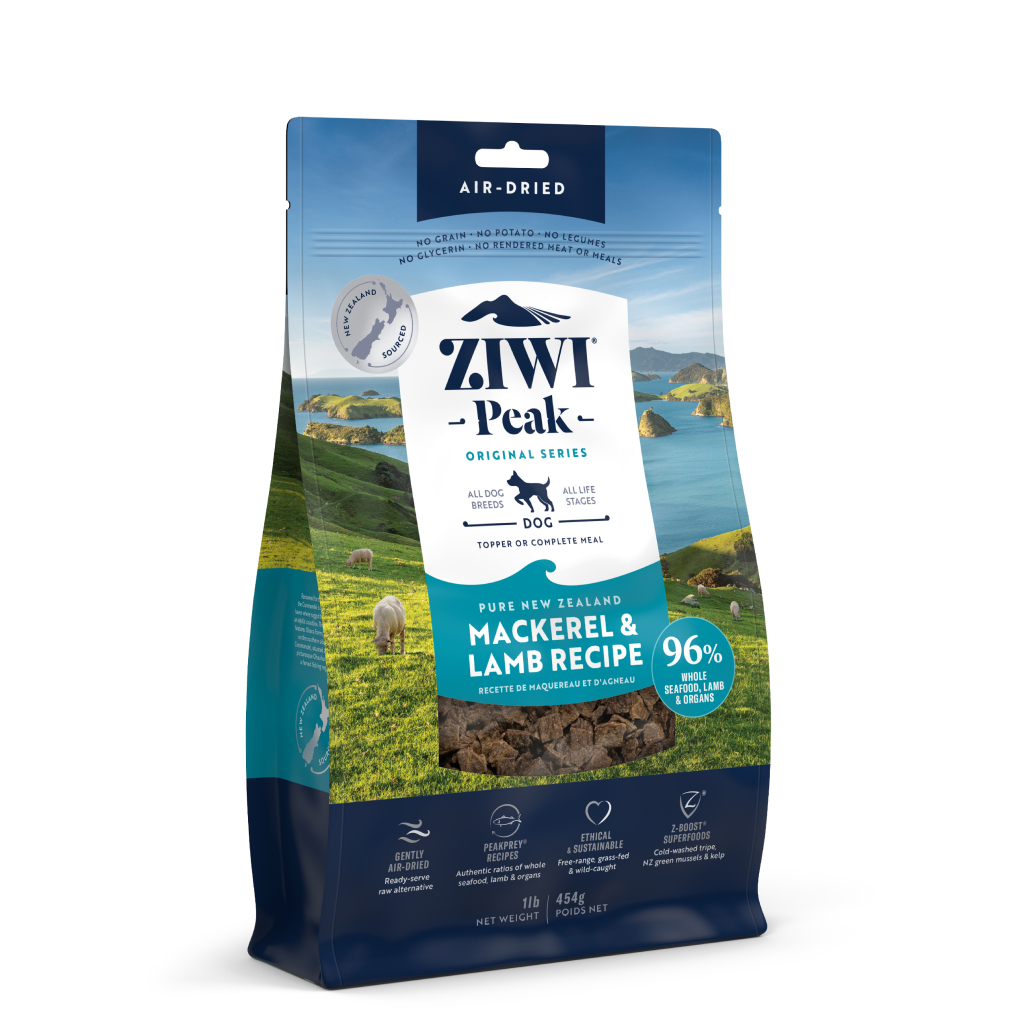 ZIWI Peak Air-Dried Mackerel & Lamb Recipe Dog Food, 1-lb image number null