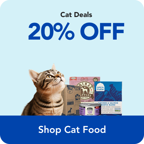 20% OFF CAT FOOD; use code "FRENZY26" at checkout