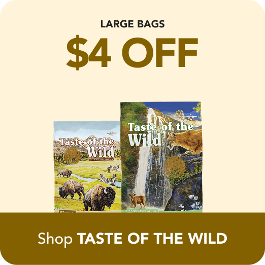 $4 off large bags of TASTE OF THE WILD food; use code "FRENZY26" at checkout