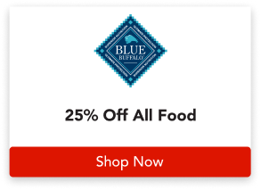 25% off all BLUE BUFFALO food; use code "FRENZY26" at checkout