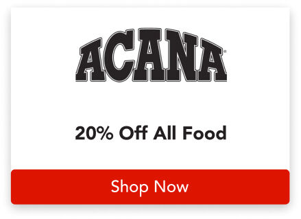 20% off all ACANA food; use code "FRENZY26" at checkout