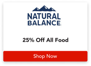 25% OFF ALL-NATURAL BALANCE food; use code "FRENZY26" at checkout