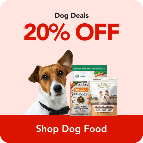 20% OFF DOG FOOD; use code "FRENZY26" at checkout