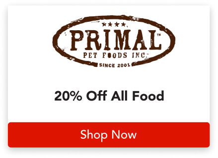 20% off all PRIMAL food; use code "FRENZY26" at checkout