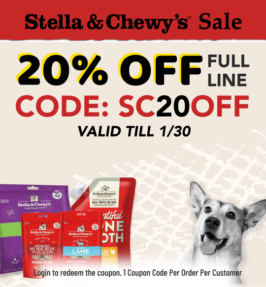 Stella and Chewy 20 off; use code- SC20OFF