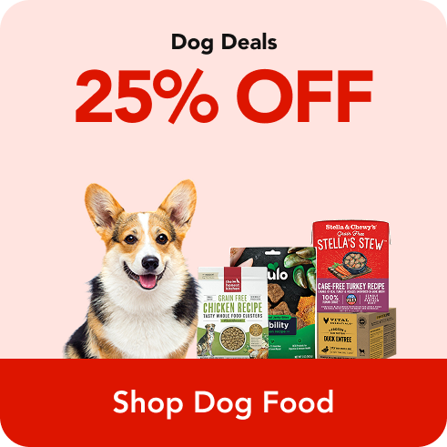 25% OFF DOG FOOD; use code "FRENZY26" at checkout