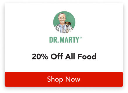 20% off all DR. MARTY food; use code "FRENZY26" at checkout