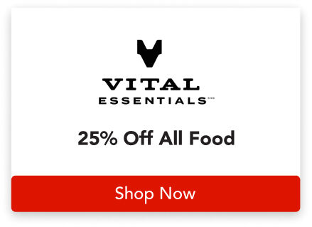 25% off all VITAL ESSENTIALS food; use code "FRENZY26" at checkout