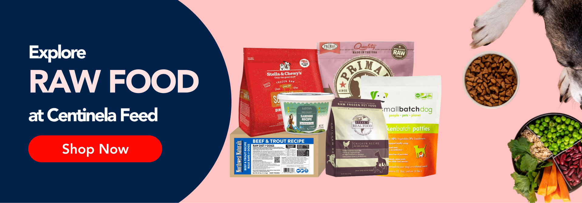 Explore our wide range of raw food category for pets