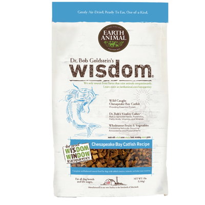Earth Animal Wisdom Catfish Air-Dried Dog Food, 3-lb Bag