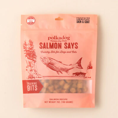 Polkadog Pouch: Salmon Says Training Bits, 7-oz