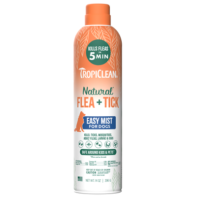TropiClean Natural* Flea + Tick Dog + Home Easy Mist Spray, 14oz