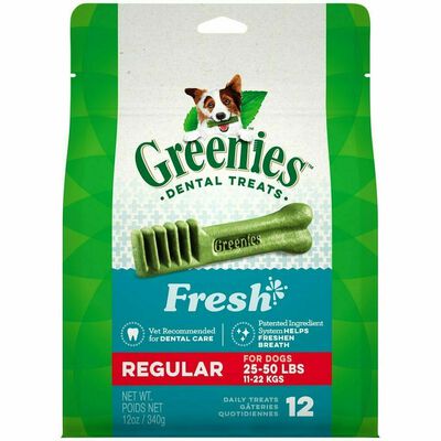 Greenies - Flavors Dog Regular Adult Oral Care Freshmint Chew 12-oz