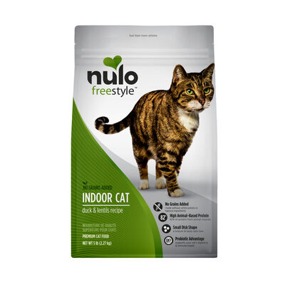 Nulo FreeStyle Indoor Cat Grain-Free Duck & Lentils Bag, 5-lb