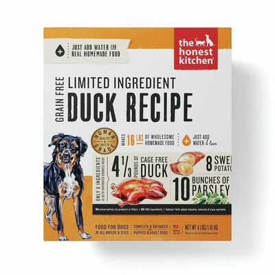 The Honest Kitchen Limited Ingredient Duck Dog Food Recipe