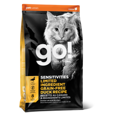 GO! SENSITIVITIES Limited Ingredient Grain Free Duck recipe for cats 3lb