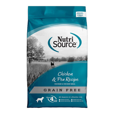 NutriSource Grain-Free Chicken & Pea Dog Dry Food, 5-lb