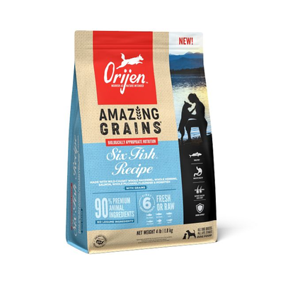 ORIJEN Amazing Grains Six Fish Recipe, 4-lb