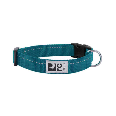 RC Pets 1" Primary Dog Clip Collar Dark Teal, Large