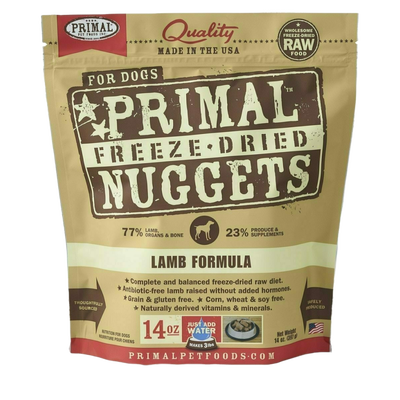 Primal Pet Foods Raw Freeze-Dried Canine Lamb Formula Nuggets 14-oz