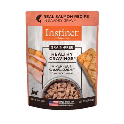 Instinct Healthy Cravings Grain-Free Real Salmon Recipe In Savory Gravy Wet Cat Food Topper