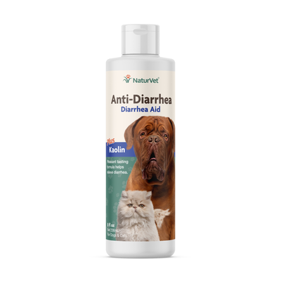 Naturvet Anti-Diarrhea Liquid Plus Kaolin For Dogs And Cats, 8-oz Liquid, Made In The USA