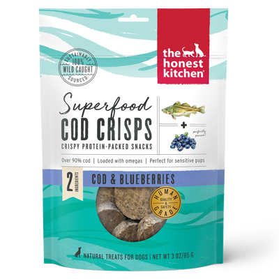 The Honest Kitchen Superfood Cod Crisps - Cod & Blueberry 3-oz