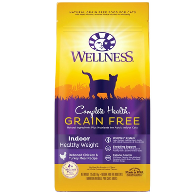 Wellness Complete Health Grain Free Natural Dry Cat Food, Indoor Healthy Weight Chicken Recipe