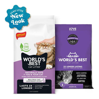 World's Best Multi Cat Lavender Scented Clumping Corn Cat Litter