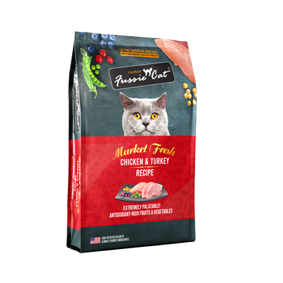 Fussie Cat Market Fresh Chicken & Turkey Recipe Dry Cat Food, 3.5-lb
