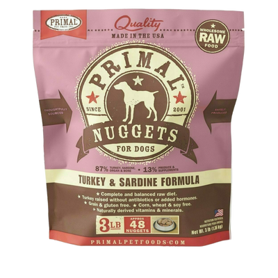 Frozen Canine Turkey & Sardine Formula Nuggets 3-lb