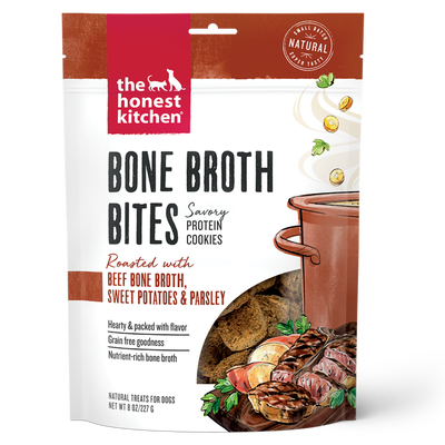 The Honest Kitchen Bone Broth Bites: Roasted with Beef Bone Broth & Sweet Potatoes, 8-oz Bag