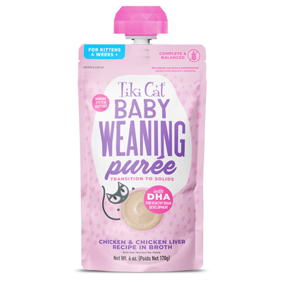 Tiki Cat Baby Weaning Puree Chicken, 6-oz