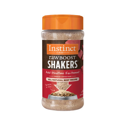 Instinct Freeze-Dried Raw Boost Shakers Grain-Free Beef Recipe Freeze-Dried Dog Food Topper, 5.5-oz