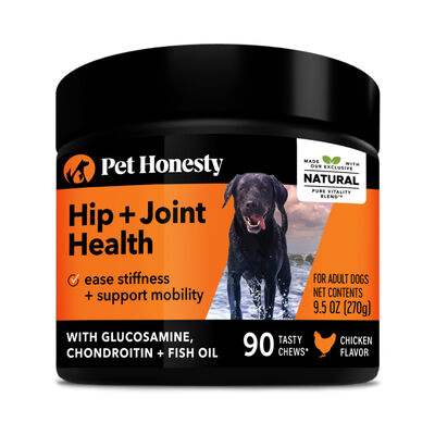 Pet Honesty Hip and Joint Chews for Dogs, Chicken, 90-count