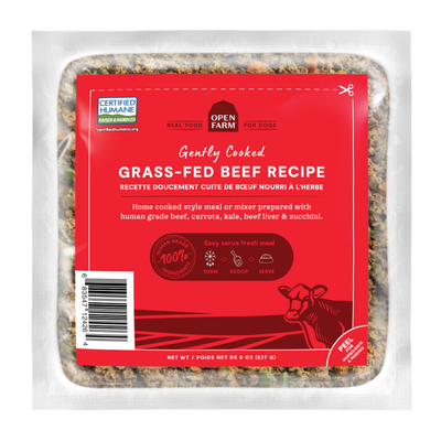 Gently Cooked Frozen Beef (Dog Food, Human Grade) Ch - 8-oz