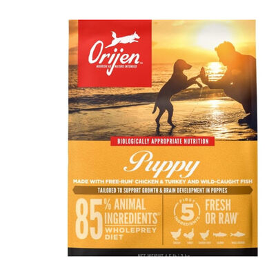 Orijen Puppy Dog Food Free-Run Chicken & Turkey, Wild-Caught Fish, Cage-Free Eggs, 4.5-lb