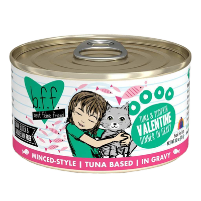 Best Feline Friend (B.F.F.) Tuna & Pumpkin Valentine With Tuna & Pumpkin In Gravy Cat Food By Weruva, 5.5-oz Can