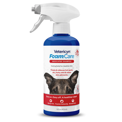 Vetericyn Foam Care Pet Shampoo-Medicated