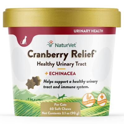 Naturvet Cranberry Relief Plus Echinacea For Cats, 60 Soft Chews