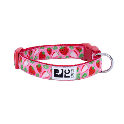 RC Pets 5/8" Dog Clip Collar Strawberries, Extra Small