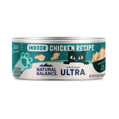 Natural Balance Original Ultra Indoor Chicken Paté Recipe Cat Wet Can, 5.5-oz