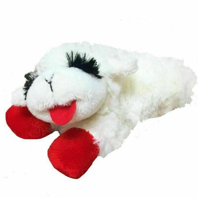 Multipet Small Lamb Chop Dog Toy (1-count), 6-in