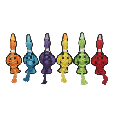 Multipet Cross Ropes Duck  Dog Toy (1-count), 11.5-in