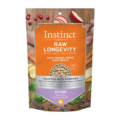 Instinct Freeze-Dried Raw Longevity Kitten Chicken Bites Cat Food, 9.5-oz