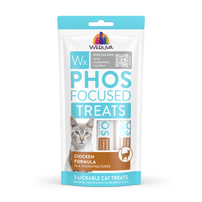 Weruva Wx Phos Focused Chicken Formula Lickable Cat Treats, Pack of 5, 0.5-oz